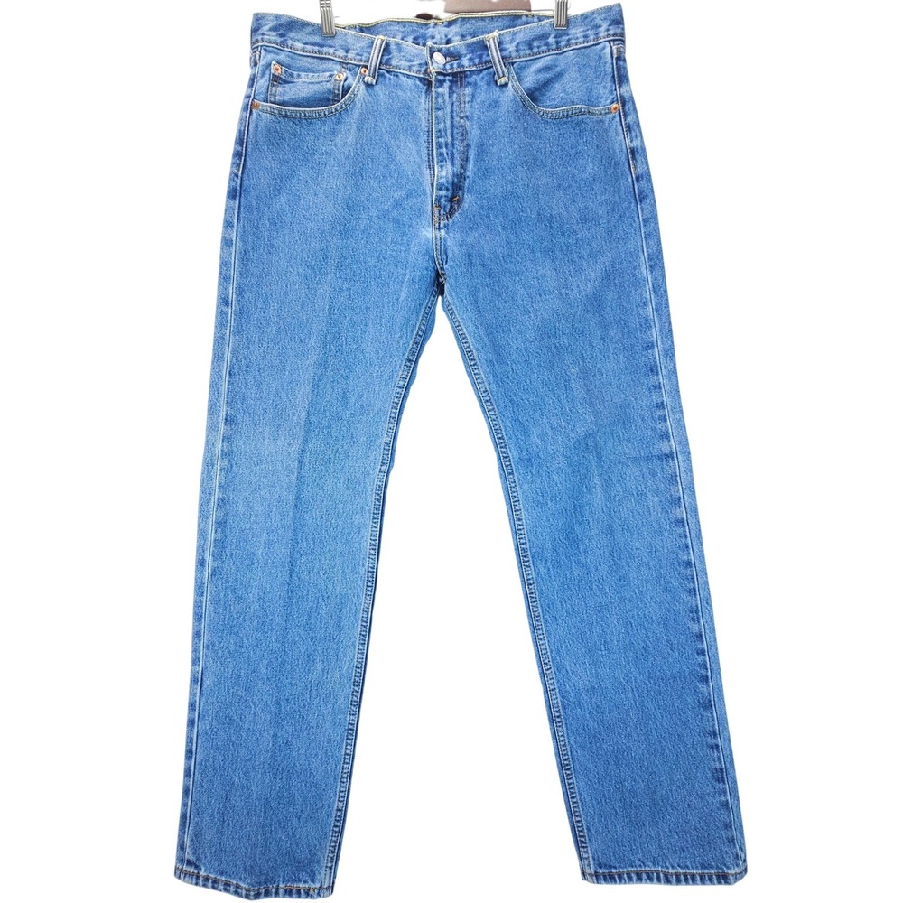 Levis 505 Regular‎ Fit Jeans Mens 38x31 Blue Denim Straight Leg Workwear